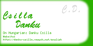 csilla danku business card